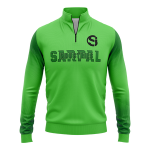 Sweat-shirt essentiel en coton pour homme, col montant, demi-zip, épaules tombantes, imprimé en relief, polaire uni, pull d'hiver brodé - Product Image 1