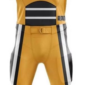 Vêtements de football américain haute performance pour jeunes Couleurs personnalisables Ensemble de pantalons en jersey respirant à manches courtes - Product Image 3