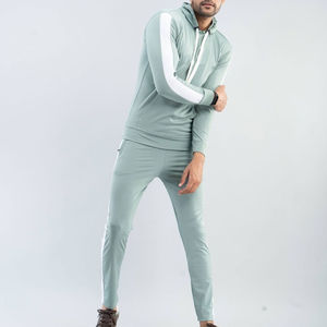 OEM Personnalisé 100% Coton Survêtement de Sport pour Hommes Respirant à Capuche Jogging Running Training Suit Solid Pattern Winter Track Suit - Product Image 5