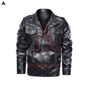 Veste en cuir pour homme, manches longues, logo personnalisé, dernier design, prix avantageux, disponible pour un usage décontracté. - Product Image 6
