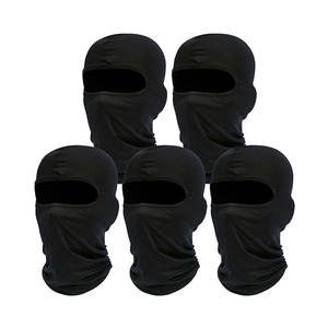 Masque facial en coton 100% de haute qualité en gros 2026, protection UV, léger, noir - Product Image 1