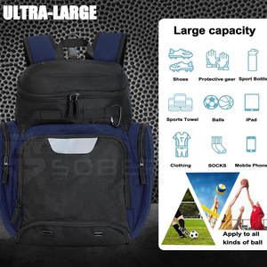 Sac à dos de basket-ball de la meilleure qualité conçu sur mesure antivol avec une fonction USB de vente chaude produit OEM doublure en polyester - Product Image 4