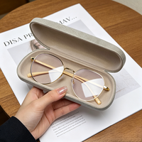 Étui à lunettes de luxe en cuir PU rigide, élégant et portable, boîte de rangement pour lunettes de lecture