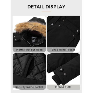 Chaqueta de Invierno Moderna para Mujer, con Diseño de Moda, Tejido Transpirable, Aislante, Resistente al Viento, Cuello Alto - Product Image 3