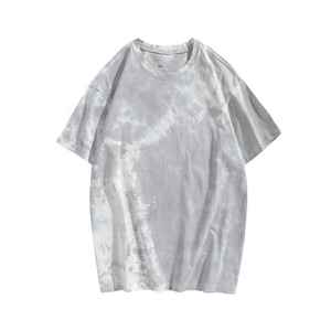 T-shirt décontracté à manches tombantes de haute qualité, fabriqué par un fabricant, lavage à l'acide personnalisé, coupe ajustée, uni, tie and dye, lavage à l'acide pour hommes - Product Image 3