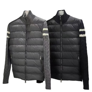 แจ็กเก็ตขนเป็ดแบบหนาสำหรับผู้ชายเสื้อแจ็กเก็ตขนเป็ดแบบหนาสำหรับใส่กลางแจ้งสีดำ - Product Image 3
