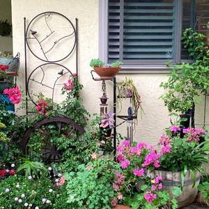 Treillis de jardin en métal de style moderne décoratif, respectueux de l'environnement, pour plantes grimpantes d'extérieur, roses, clématites, lierre, structure de soutien naturelle - Product Image 3