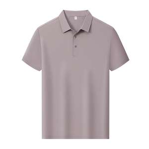 Chemise à manches courtes en satin tricoté respirant pour homme, col en tissu, nylon, élasthanne, boutons-pression, imprimé, haut de performance - Product Image 4