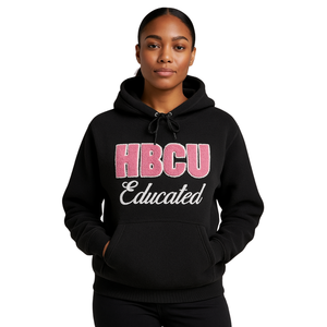Hbcu เสื้อฮู้ดสีดำแบบสวมหัวมีฮู้ดปักลาย chenille เสื้อสโมสรกรีกวิทยาลัยศักดิ์สิทธิ์เก้า - Product Image 1