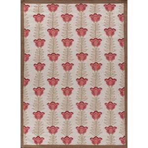 Alfombras Orenda de lana plana color marfil, alfombras rectangulares de yute con diseño floral de algodón orgánico para la sala de estar, pasillo, alfombra tipo rompecabezas - Product Image 1