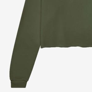 Nouveau Hoodie Épais en Fibre de Bambou pour Femme 2026 – Collection Automne/Hiver – Coupe Ample, Design Court avec Logo Brodé à l'Avant - Product Image 3