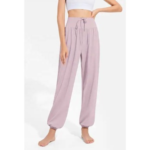 Pantalon de jogging de yoga avec poche et logo personnalisé pour femmes, ample et respirant, avec jambe large, pour la protection du soleil, 2026 - Product Image 5