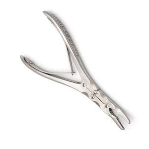 Rongeur à os Ruskin mini en acier inoxydable, double action, droit et courbé, instruments chirurgicaux, alimentation manuelle par Surgiright - Product Image 4