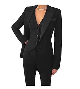 Nouvelle dernière mode costume d'affaires femmes à manches longues bouton unique élégant Blazer de haute qualité Logo personnalisé affaires pantalon manteau - Product Image 2