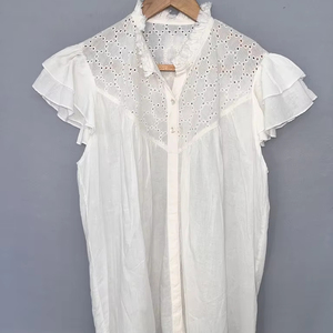 Verano encantador vuelo sin tirantes suave Floral playa occidental Vestido largo de una pieza para mujeres Casual plisado sin mangas con volantes - Product Image 1