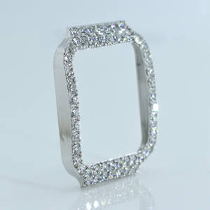 Bisel de reloj helado para iwatch 40mm, Diamante cultivado en laboratorio, accesorios de reloj de acero inoxidable para reloj - Product Image 4