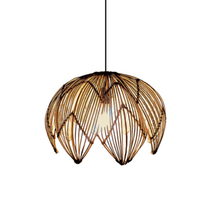 Lámpara Colgante Decorativa de Lujo para el Hogar, Tejida con Materiales Naturales de Alta Calidad, Color Blanco Dorado, Altura Ajustable, Intensidad Regulable - Product Image 4
