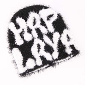 Nouveau style couleur unie imprimé bonnet chapeaux légers couleur personnalisée chapeaux bas quantité minimale de commande prix usine Mohair laine chapeaux - Product Image 4