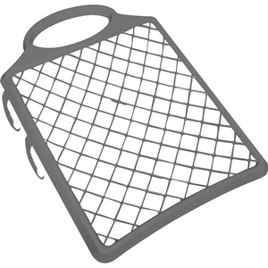 Ergoline L320xB280mm Polypropylene Grey Paint Grid with Handle and Bucket <b>Hook</b> Nlle Product Category <b>Hooks</b> & Rails - Product Image 1