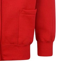 Pull en maille à col en V de couleur rouge avec logo brodé en polyester/coton, imprimé et personnalisé, pour homme