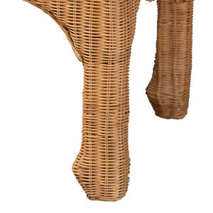 Ming Style Rectangular <b>Rattan</b> Coffee <b>Table</b> Boho Chic Accent <b>Table</b> for Living Family or Sunroom Wabi-Sabi European Design - Product Image 6