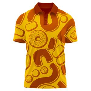 Chemises de golf de luxe pour hommes en gros – Tissu sergé 100 % polyester respirant à manches courtes avec motifs imprimés et boutons décontractés - Product Image 2