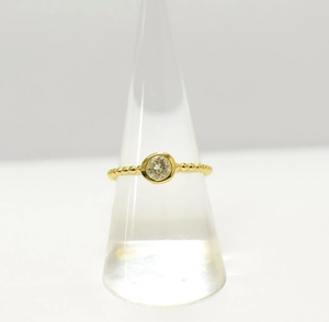 Design minimal personnalisable S925 Bague plaquée or 14K Topaze blanche naturelle Rubis fabriqué en Thaïlande avec un minimum d'argent sterling - Product Image 1