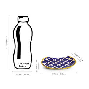 Par de platos de cerámica pintados a mano marroquíes, platos de sopa de 25,4 cm, patrón personalizable para hoteles y fiestas, Juego de 2 - Product Image 2