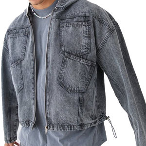 Sweat-shirts en denim pour hommes tendance et très vendus, 100% coton, teinture unie, respirant, haute qualité, mode, prix de gros bon marché - Product Image 4