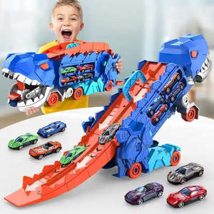 Camion de transport de dinosaures, jouet en plastique moulé sous pression, modèle de véhicule pour enfants, pour collection et jeu des garçons, Jouet Camion Dinosaure - Product Image 2