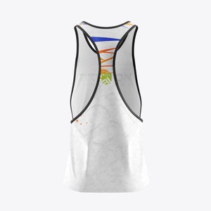Vente en gros de débardeur d'entraînement en coton personnalisé pour hommes, gilet de gymnastique respirant avec design Muscle Fit Stringer - Product Image 2