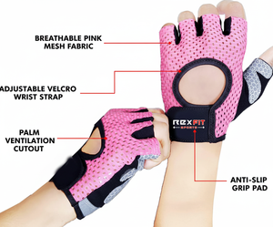 Rexfit Sports Training Gloves with Wrist Strap | Heavy Workout & Fitness <b>Support</b> Gloves Heavy Duty Lifting Gloves - Product Image 5