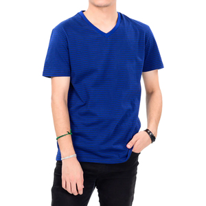 Poliéster/algodón Casual cuello en V Camisetas manga corta hombres High Street secado rápido transpirable Color sólido - Product Image 6