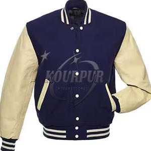 Vente en gros Veste Letterman Varsity légère pour adultes et jeunes personnalisée avec logo sur le devant col montant pour les hommes et les femmes - Product Image 2