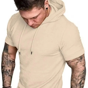 Camiseta con capucha informal de verano para hombre, camiseta de manga corta con color sólido, varios diseños, impresión digital, nueva Sudadera con capucha - Product Image 1