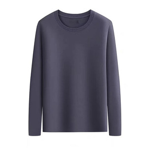 OEM Logo personnalisé Broderie Conception imprimée T-shirt à manches longues pour hommes Printemps et automne T-shirt à fond ample pour hommes - Product Image 3