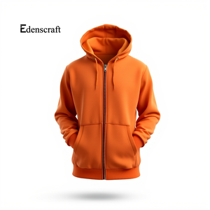 Sudadera con Capucha y Cremallera de Color Sólido para Hombre, Informal, Cómoda, Cálida, Chaqueta de Forro Polar Lisa Teñida para Otoño e Invierno, Personalizable - Product Image 5