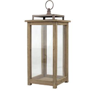 Faroles de Madera Largos y Resistentes al Viento, Portavelas Decorativos con Tapa de Metal para Colgar y Decoración de Suelos - Product Image 4