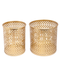 Gran oferta artesanía Metal troquelado cubo Metal maceta soporte boda decoración al aire libre decoración indio artesano hecho - Product Image 2