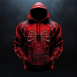 MINISO boy felpe <span class=keywords><strong>con</strong></span> <span class=keywords><strong>cappuccio</strong></span> uomo <span class=keywords><strong>Spiderman</strong></span> stampa 3D nuovo Pullover Marvel felpe uomo oversize abbigliamento uomo - Product Image 4