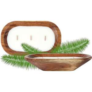 Cuencos decorativos de masa de madera hechos a mano para velas Cuenco de masa de madera Cuencos de vela de madera al mejor precio - Product Image 3