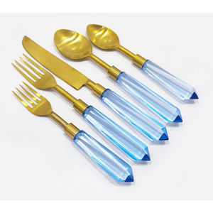 Fabricante de moda de la India Cubiertos de plata cepillada de alta calidad Cubiertos de acero inoxidable para bodas Fiesta de eventos - Product Image 5