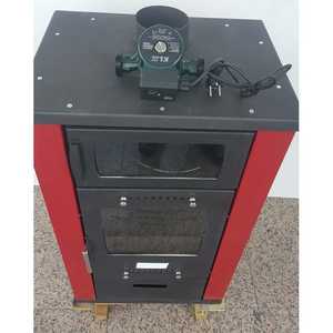 Poêle à bois en fonte DORELLO SOBA MF120 avec un design raffiné pour la connexion au système de chauffage central et à l'installation hydraulique - Product Image 4