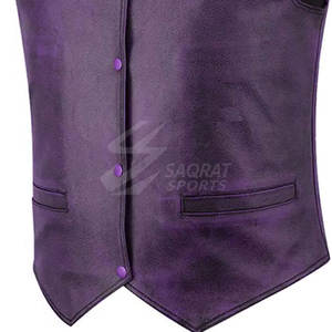 Gilet en cuir de conception sur mesure à la mode gilet en cuir respirant à prix de gros fabriqué au Pakistan - Product Image 5