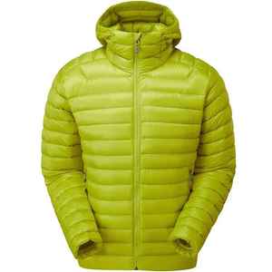 Chaqueta acolchada ultraligera de invierno para hombre con capucha fija Logo frontal bolsa para senderismo al aire libre y mochilero - Product Image 3