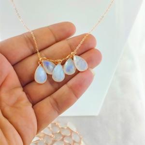 Conectores de piedra lunar arcoíris, colgante de plata de ley chapado en oro, joyería, pulsera, collar, conjunto para suministro de fabricación de fiestas - Product Image 2