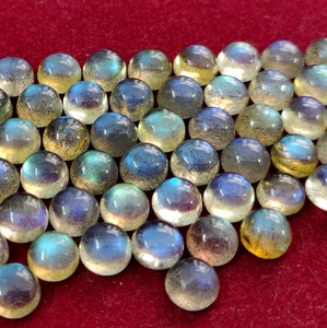 Labradorite naturelle Cabochon rond 6mm-Labradorite de qualité supérieure lâche - Product Image 3