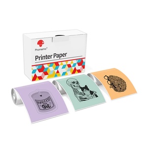 Phomemo กระดาษระบายความร้อน53มม. สีส้ม/เขียว/ม่วงสติกเกอร์ติดทนนาน20ปีชุดม้วน3สำหรับ T02/M02X/M832 - Product Image 3