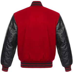 Wholesale Men's High Quality Vintage Varsity Jacket Winter Bomber Wool Leather Sleeves Striped <b>Rivet</b> Camouflage Letters Bomber - Product Image 6