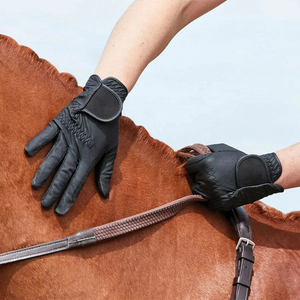 Gants d'équitation pour hommes en cuir véritable personnalisables, toutes tailles, avec option de logo pour la vente en gros avec OEM ODM - Product Image 6